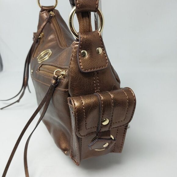 Copper Vinyl Shoulder Bag - Picture 7 of 16